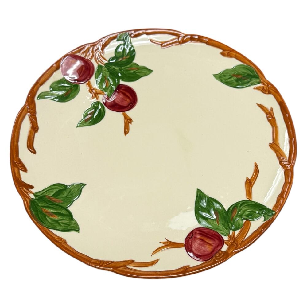 Vintage Franciscan Apple Chop Plate Platter 12.5" Round Serving Tray Made in USA